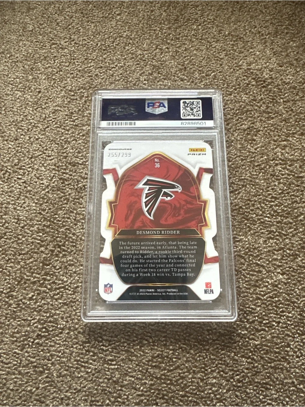 Falcons Desmond Ridder Rookie PSA 10